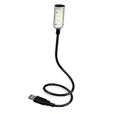 HZH Kleine schwarze Tischlampe, LED-Schreibtischlampe, 2-in-1, dimmbare, klappbare Tischlampe – USB-Ladeanschluss, Schwanenhals, augenschonende Tischlampen, Lampe für Kinder, Lesen, Lernen, Arbeiten