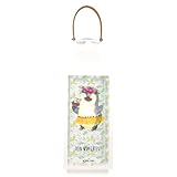 Mr. & Mrs. Panda XL Personalisierte Deko Laterne Pinguin Kokosnuss - Personalisierte Geschenke, Hawaii, Urlaub, Laterne kleine Laternen, Pinguine,