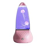 BiiKoon Quallen-Lava-Lampe, 7 Farbwechsel, Kühles Nachtlicht, Realistisches Aquarium, Stimmungslicht, Büro, Schlafzimmer, Desktop-Dekoration, Geschenk For Geburtstag, Weihnachten