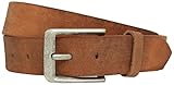 Gusti Damen Gürtel Leder - Lane Echtleder schlichter Ledergürtel mit silberner Schnalle Accessoires Damen Braun Breite 4 cm 95cm Umfang
