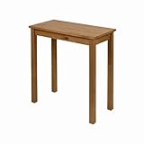 hagge home Skandinavisch Holz Schreibtisch Schminktisch Esstisch Computertisch PC Tisch Konsolentisch Homeoffice Esszimmertisch Wohnzimmertisch Schlafzimmertisch Arbeitszimmertisch 75x38, 75cm, Braun