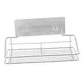 Cabilock 1 Set Nagelfreies Rack Draht-Aufbewahrungsregale Toilettenständer Wandregal Wand-Duschregal Badezimmer-Dusch-Organizer Duschwandkorb Stanzfreies Lagerregal