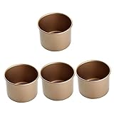 HEMOTON 4 Stück Kuchen-Mousse-Mini-Kastenformen Mini Para Hornear Praktische Backform Für Brot Kein Backblech Für Kuchen Rundes Backblech Praktische Backplatte Falscher Boden