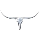 Riess Ambiente Design Accessoire Bull 125 cm XL Wanddekoration Metall-Aluminium Legierung Geweih Dekoration