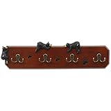 Rack für Wand, niedliche Wandgarderobe, Wohnzimmer, Eingang, amerikanischer Stil, Kleiderhaken zur Wandmontage (Doppelhaken 8 Haken) Garderobenleiste (Farbe: Grau)
