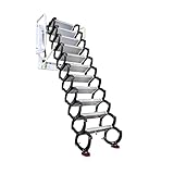 Einziehbare Klappleiter Dachbodenleiter Wandmontierte Leiter Pedale Teleskopleiter für Loft Home Klappleiter Outdoor Klappleiter
