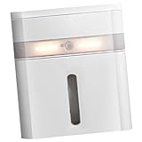 Warmhm 1 Stück Tissue Box Toilettenpapierhalter LED Stand Multifunktions Tissue Aufbewahrungsbox Toilettenpapierhalter Nachtlicht Wand Tissue Box Halter Weiß Toilettenpapier