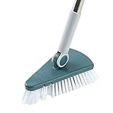 Bodenbürste, Badezimmerbürste, langer Griff, verbiegt sich nicht, dreieckige Badewanne, Fliesenbürste, Teppich, gebogen, Boden über Bürste V9l8 Dose