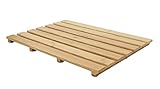 Bambus Badematte - 53 x 35 cm - rutschfestes Baderost aus Massivholz - Dusche Bad Sauna Spa Pool Rost Vorleger Matte aus FCS Holz