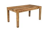 LC Home Esstisch Bombay 160x90cm Mangoholz Massivholz 4-Fuß Holztisch Natur