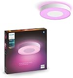 Philips Hue White & Color Ambiance Xamento Deckenleuchte L weiß 3450lm, bis zu 16 Mio. Farben, dimmbar, steuerbar via App, kompatibel mit Amazon Alexa (Echo, Echo Dot)