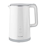 Tefal KO6931 Sense Wasserkocher | 1,5 L Kapazität | Digitalanzeige | 5 Temperaturstufen | 360°-Sockel | Wasserstandsanzeige | herausnehmbarer Kalkfilter | 30 Minuten Warmhaltefunktion| 1800W | weiß