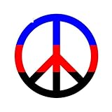 NAKEAH 13 cm x 13 cm für Bunte Hippie Chick Peace Sign Motorrad Auto Aufkleber DIY Aufkleber Okklusion