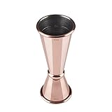 Buddy´s Bar - Barmaß, 2,5 cl / 5 cl Doppelmaß, Innenmaße 1,5 cl / 3,5 cl, hochwertiges Barmaß, lebensmittelecht, Jigger zum Abmessen von Zutaten für Cocktails, Kupfer poliert