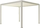 SORARA Basic Mirador Pavillon 3 x 3 m Wasserdicht - Pergola mit Lamellendach - Aluminium/Stahl terrassenüberdachung - Weiss- 88MM