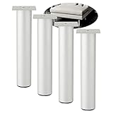 LSRADU Stück Schrankbeine, aluminiumfarben, Möbelbeine, höhenverstellbar, Tischbeine, DIY-Möbelfüße, Metall-Möbelfüße, Verlängerungen, Erhöhungen, perfekt für Schränke, Kleiderschränke, TV-Schränke