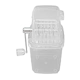 Jopwkuin Eiscrusher-Rasiermaschine, kommerzielle schnelle manuelle Eiscrusher-Edelstahlmesser klein für Partys(Transparent)