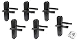 Alpertec Türbeschlag 6er Set, Renovierungsgarnitur schwarz matt für 5 x Zimmer- und 1 x Bad/WC, Türklinke Türgriff