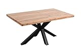 LEBENSwohnART Akazie Tischplatte Bordo Esstischplatte Massivholzplatte Arbeitsplatte Akazienholz (140x80cm)