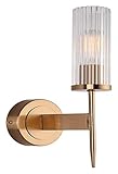 TISVY Wandlampe Wandleuchte Wandleuchte Innen, E27 Deckenfluter Nachttischstil Wohnkultur Glas Lampenschirm Metallhalterung Warmweiß Geeignet für Korridor Wohnzimmer Balkon Schlafzimmer