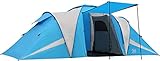 Timber Ridge Zelt 4-6 Personen 2 Kabinen | Camping Zelt mit Vorzelt Stehhöhe | Familienzelt großen Wohnbereich Wasserdicht WS 3.000 mm für Camping Reise Outdoor Festival 5,4Lx2,3Wx2H m