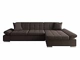 Mirjan24 Ecksofa Malwi mit Regulierbare Armlehnen Design Eckcouch mit Schlaffunktion Bettkasten L-Form Sofa vom Hersteller Couch Wohnlandschaft (Majorka 02, Ecksofa: Rechts)