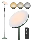 Anten Stehlampe LED Dimmbar mit Fernbedienung SASA | 30W 2200 Lumen Schwenkbare Stehleuchte | Farbwechsel 3000K-5000K | Memory Funktion | Deckenfluter für Wohnzimmer Schlafzimmer Arbeitszimmer - Grün