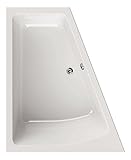'aquaSu® Acrylbadewanne droPino | Raumspar-Wanne rechte Ausführung | 170 x 140 cm | Wanne | Badewanne | Weiß