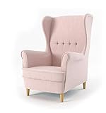 Sofini Ohrensessel Milo! Sessel für Wohnzimmer & Esszimmer! Skandinawisch, Relaxsessel aus Webstoff, Best Sessel! (Beauty 4)