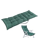 YBLANDRV Schaukelstuhl Kissen Outdoor, Gartenstuhl Auflage mit Haltegurt, Hochlehner Auflage, Atmungsaktive Relaxstuhl Auflage, Relaxsessel Auflage Wasserabweisend (Green 120x50x8cm)