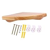 YARNOW 1 Set Eckregal Holz-Displayständer Glas-Wandregal Wandhalterung Bücherregale Wand-Schweberegal Schwebende Glasregale -Bücherregal Badezimmer-Lagerregal