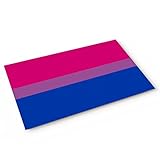 Badematten LGBT-Flagge Bisexualitätrosa Blau Lila Fußabstreifer Rutschfester Seite Fußmatte Waschbare Sauberlaufmatte Für Schlafzimmer Eingang Außenbereich 40x60cm