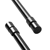 Senvoziii Gardinenstange aus Metall, ausziehbar, ohne Bohren, Teleskopstange, strapazierfähig, verstellbar, für Türen, Badezimmer, Dusche, Fenster, Schwarz, 105-190 cm