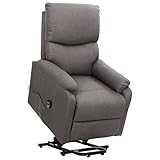 XIAOGUANG Sessel mit Aufstehhilfe, Relaxsessel, Fernsehsessel, Kinosessel, Seniorensessel, Loungesessel Wohnzimmer, Tv Sessel, Wohnzimmersessel, Aufstehsessel, Hellgrau Stoff