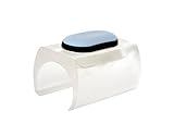GleitGut 4 x Möbelgleiter für Freischwinger PTFE Klemmgleiter ohne Zapfen für Rundrohr Teflongleiter für Schwingstuhl (Transparent (23,0-24,5 mm))