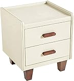 Nordischer Schlafzimmer-Nachttisch, Moderne Schlafzimmermöbel aus Holz mit Zwei Schubladen, geräuschloser und glatter Schienenschublade, verwendet für Sofa im Wohnzimmer, Schlafzimmer (Farbe
