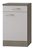 OPTIFIT Kult Küchen-Unterschrank incl. ARBEITSPLATTE »Arta«, beige SEIDENGLANZ, 50 cm breit, U506-9+KUAT