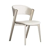 Speisesuhl, Moderne Persönlichkeit kreativer High -End -Soft -Pad -Sitz-/Rückenstuhl, Leder und Metall, geeignet für Restaurants für das Heimcafé (Color : E, S : 50 * 44 * 80CM)