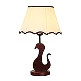 Nachttischlampe/Tischlampe Chinesische Stil Holztischleuchte Kreative Klassisches Schlafzimmer Nachttischlampe Studie Lesetischlampe Stoff LampenschadenBorschung Nachtszählerlampe Schreibtischlampe