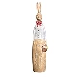 skyrabbiter 22,9 cm Harz Ostern Szene Dekor Osterhase Frühling Layout Dekor Ornamente Geschenke Büro Zimmer Tischplatte Garten Schreibtisch Ordnungssysteme (Pink, One Size)