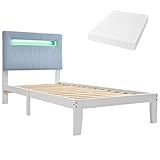 DDOY ausziehbett Bed Frame bettgestell betten, bettrahmen & lattenroste stauraumbett 90x200 holzbett betten 90x200 rausfallschutz Bett Holz bettgestell 90x200