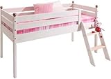 silenta Kinderbett Hochbett Comtesse 70x160cm mit Rost Kiefer Massivholz aus nachhaltiger Waldwirtschaft