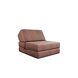 Mirjan24 Sofa Kevin Cord mit Schlaffunktion, Schlafsofa, Bettsessel, Klappmatratze, Faltmatratze, Gästebett, Schlafcouch, Kinderzimmer (Poso 29)