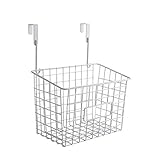 PAREKS Lagerregal Drahtkorb Edelstahl Küchengeschirr Hängeregal Korb Platzsparender Gewürzbehälter Multifunktional for Badezimmer-Schwarz (Color : Bianco)