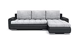 Sofini Ecksofa Tokio VI mit Schlaffunktion! Best Ecksofa! Wohnlandschaft mit Bettkasten! (Lawa 9+ Soft 11 Rechts)