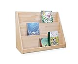 Ehrenkind® Bücherregal nach Montessori | Massives Buchenholz | Made in Europe | Bücherregal Kinder, Regal Kinderzimmer Holz, Spielzeugaufbewahrung Kinderzimmer 90cm