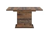 FORTE Clif Esstisch ausziehbar, Holzwerkstoff, Old-Wood Vintage 160-200 x 76,6 x 90 cm