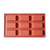 WUSHUN Silikon-Brotformen mit 9 Mulden, rechteckige Brot-Silikonformen – für Mini-Kuchen, Brot, Hackbraten, Maisbrot, Brownie, Muffin, rechteckige Seifenriegel, Schokolade-Eiswürfelform zum