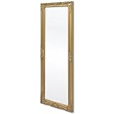 binzhoueushopping Wandspiegel Barock Spiegel Antik Garderobenspiegel Barockspiegel Gold 140 x 50 cm