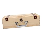 TOPBATHY Weinkiste Aus Massivem Holz Weinkiste Mit Griff Handgehaltene Weinkisten Wein-Geschenkbox Mit Seil Retro-Etui Für Geschenke Wein-Holzkiste Rotwein-Halter